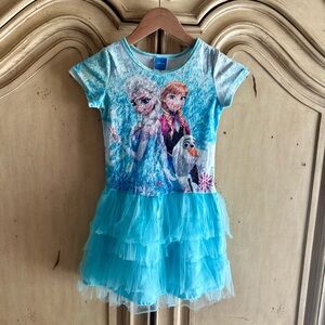 Disney Frozen Aqua Blue Dress - Girls size Medium (7/8).